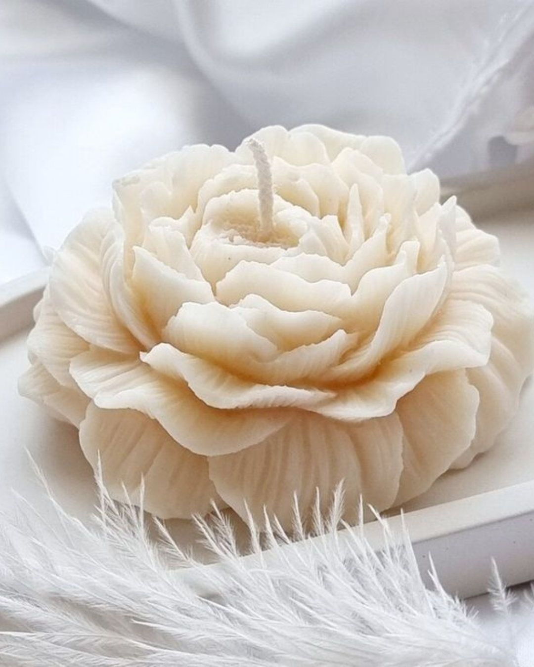 Peony Flower Candle- Scented Candle