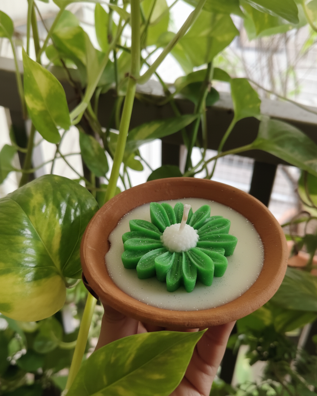 Terracotta Diya Candle- Scented Candle